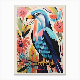 Colourful Scandi Bird Eagle 1 Canvas Print