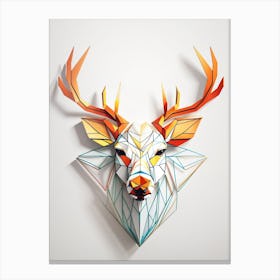 Geometric Deer Head Print Canvas Print