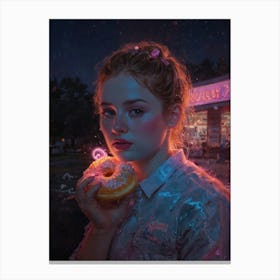 Donut Girl Canvas Print