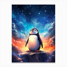 Penguin In The Sky Canvas Print