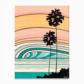 Sunset Palm Trees 1 Canvas Print