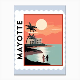 Mayotte Travel Stamp Poster Canvas Print