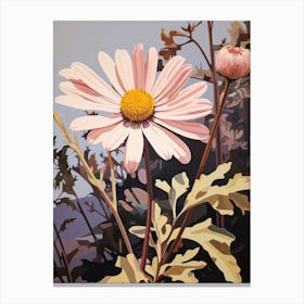 Daisy 4 Flower Painting Canvas Print