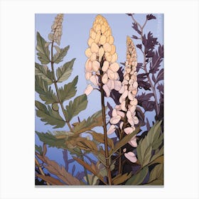 Flower Illustration Bluebonnet 1 Canvas Print