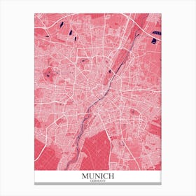 Munich Pink Purple Canvas Print