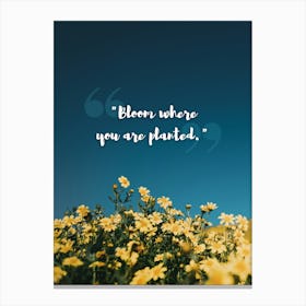 Bloom Where You Are Planted 2 Canvas Print