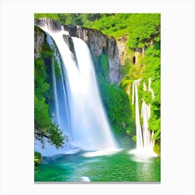 Zrmanja Waterfalls, Croatia Majestic, Beautiful & Classic (1) Canvas Print