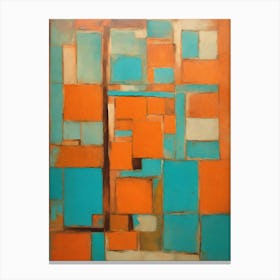 'Orange Squares' Canvas Print