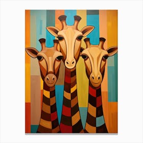 Three Giraffes 1 Canvas Print