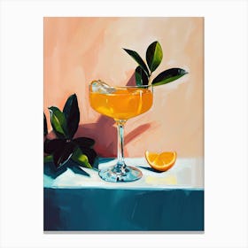 Orange Cocktail, Mid Century Canvas Print