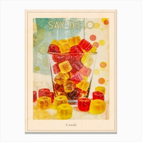 Candy Sweets Retro Collage 3 Poster Canvas Print