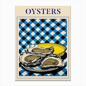 Oysters 2 Seafood Poster Canvas Print