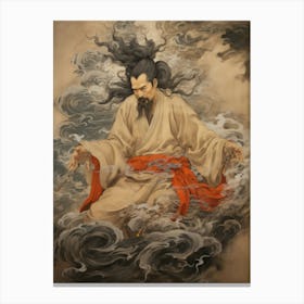 Japanese Fjin Wind God Illustration 5 Canvas Print