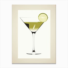 Mid Century Modern Gimlet Floral Infusion Cocktail 3 Canvas Print