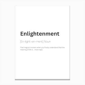 Enlightenment Definition Meaning Canvas Print