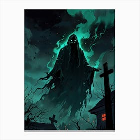 Ghost In The Graveyard Canvas Print