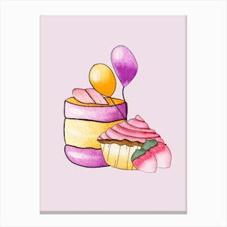 Party Cupcakes Canvas Print