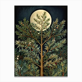 William Morris Full Moon Tree Canvas Print