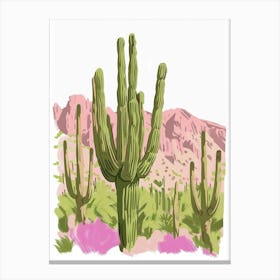 Cactus In The Desert 14 Canvas Print