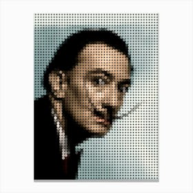 Salvador Dali In Style Dots Canvas Print