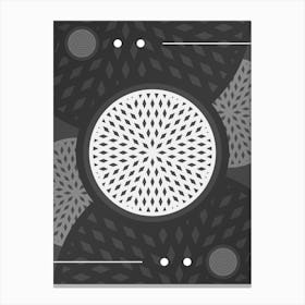 Abstract Geometric Glyph Array in White and Gray n.0064 Canvas Print