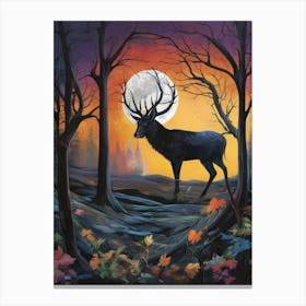 Deer In The Woods Canvas Print