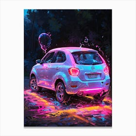 Neon Car Painting 1 Canvas Print