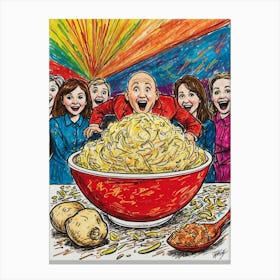 Big Bowl Of Pasta Canvas Print