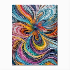 Abstract Swirl Painting 2 Canvas Print