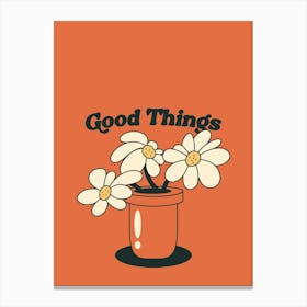 Retro Wall Art Vintage Decor Retro Cartoon Printable Art Retro Vintage Wall Art Good Things Trendy Retro Poster Canvas Print