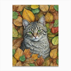 Autumn Cat 1 Canvas Print