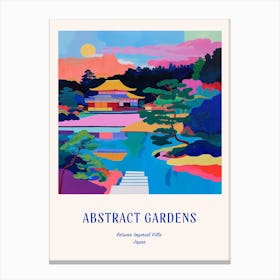 Colourful Gardens Katsura Imperial Villa Japan 2 Blue Poster Canvas Print