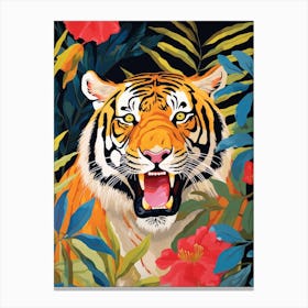 Tiger In The Jungle 24 Canvas Print