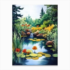 Water Lily Pond Canvas Print