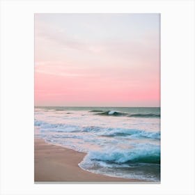 Crescent Beach, Florida Pink Photography 1 Canvas Print