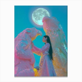 Full moon pastel dessert Canvas Print