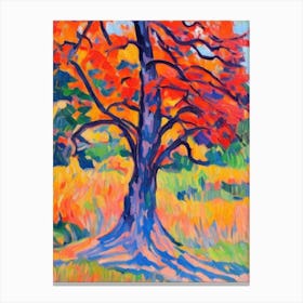 Shagbark Hickory 1 tree Abstract Block Colour Canvas Print