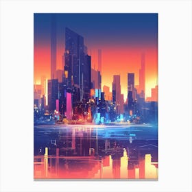 Futuristic Cityscape 2 Canvas Print