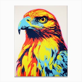 Andy Warhol Style Bird Hawk 4 Canvas Print