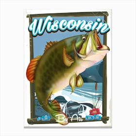 Wisconsin Bass Canvas Print
