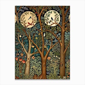 William Morris Moonlit Forest Canvas Print