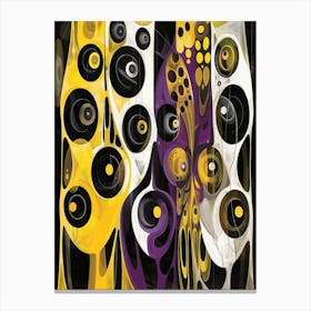 Yellow And Black Abstract Painting 4 Canvas Print