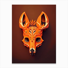Animal Skull Orange 7 Mexican Canvas Print