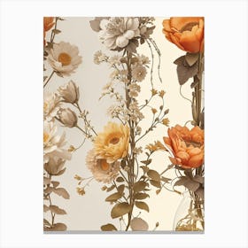 Depict The Lifecycle Of A Vintage Floral Canvas Print