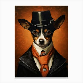 Gangster Dog Toy Fox Terrier 4 Canvas Print