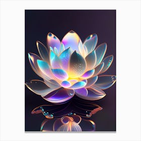 Lotus Flower Petals Holographic 1 Canvas Print
