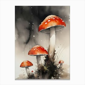 Mushrooms Painting (5) 2 Canvas Print