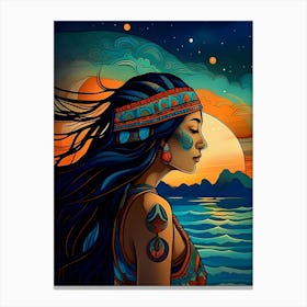 Native American Woman Canvas Print