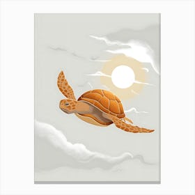 Sea Turtle In The Sky Canvas Print