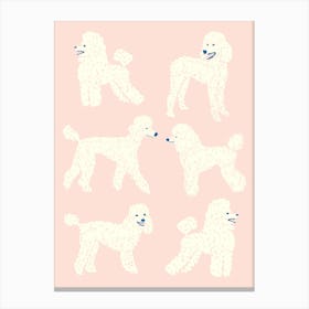 Happy Poodles Canvas Print